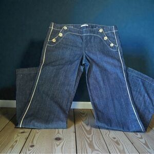 Women 7 For all Mankind blue flare jeans size 32 preowned